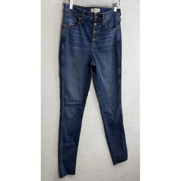 Madewell Taller 10" High-Rise Skinny Jeans in Brinville Wash Size 28 TL - Picture 3 of 11